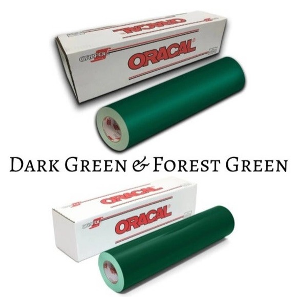 2 Pack 12"x 1 Yard Oracal 651 DARK GREEN & FOREST GREEN Cricut Craft Vinyl Sign - Picture 1 of 4